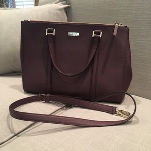 Maroon Kate Spade Newbury Lane Loden bag